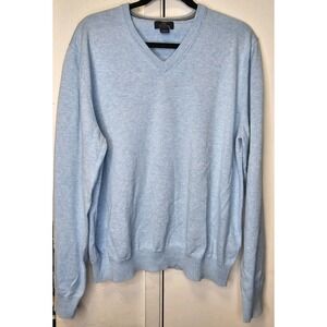 Brooks Brothers Sweater Mens L Pullover 346 Blue Supima Cotton Casual